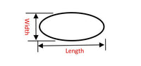 0.125 Inch (in) Width Oval Zero Clearance Tooling Punch