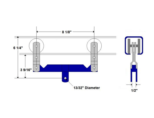 Heavy Duty Load Bars with 1/2 Inch Gap, 150 lb Load Capacity - Image 1