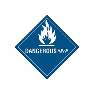 4" x 4" - 'Dangerous When Wet' Labels - Image 1