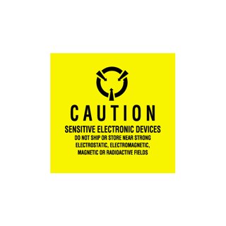 4x4 Anti-Static Caution Labels for Sensitive Electronic Devices - Image 1