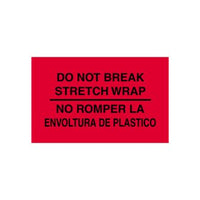 3x5 Do Not Break Stretch Wrap Labels