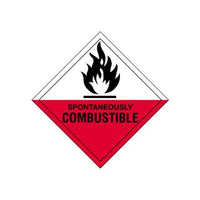 4x4 Spontaneously Combustible Labels