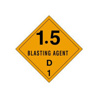 4" x 4" Blasting Agent Labels - D.O.T. Hazard Labels