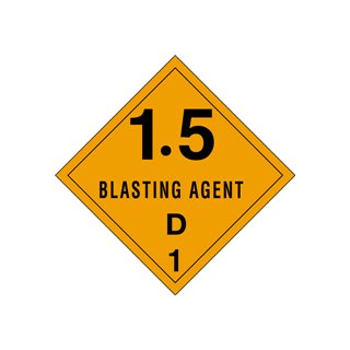 4" x 4" Blasting Agent Labels - D.O.T. Hazard Labels - Image 1