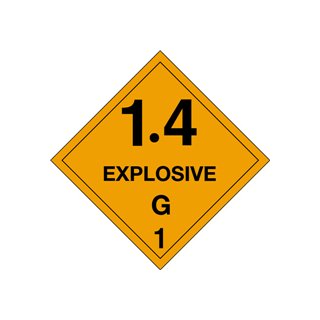 4x4 Hazard Labels - 1.4 Explosive G 1 - Image 1