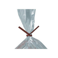 Red Paper Poly Bag Ties 3/16 x 5