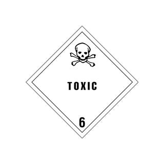 Hazard Label - Toxic-6, 4" x 4" - Image 1