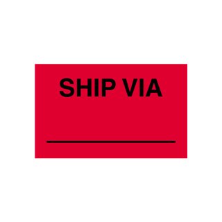 3x5 Ship Via Production Labels - Image 1