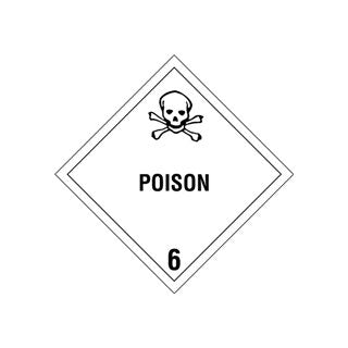 D.O.T. Hazard Labels - Poison - 6, 4" x 4" - Image 1