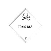 4x4 Toxic Gas-2 Hazard Labels