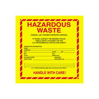 6" x 6" Hazardous Waste Labels - California Compliant