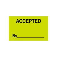 3" x 5" Accepted By Pressure Sensitive Production Labels