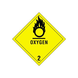 Oxygen - 2 Hazard Labels - Image 1
