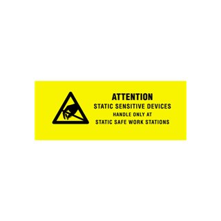 Anti-Static Devices Labels - 5/8" x 2" - Image 1