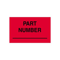 3x5 Part Number Labels - Pack of 500