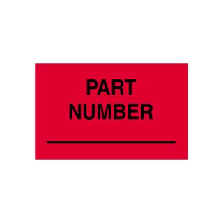 3x5 Part Number Labels - Pack of 500 - Image 1