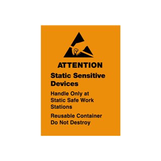 Anti-Static Labels for Static Sensitive Devices 1 3/4" x 2 1/2" - Image 1