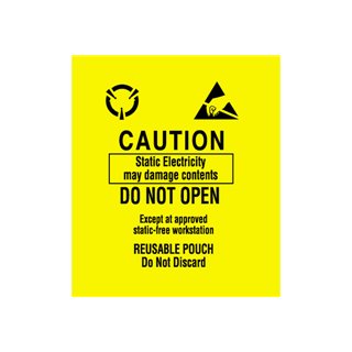 Anti-Static 3x3 Caution Labels - Image 1