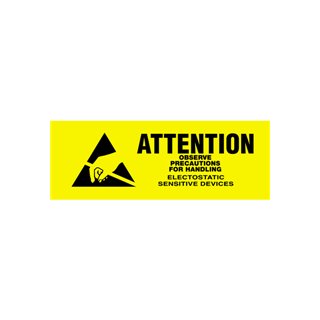Anti-Static Attention Labels 5/8" x 2" - Image 1