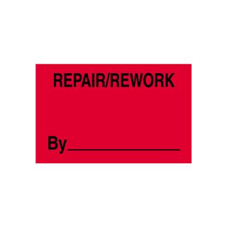 3" x 5" Repair/Rework By Pressure Sensitive Labels - Image 1