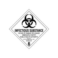Biohazard Shipping Labels - Infectious Substance - 6