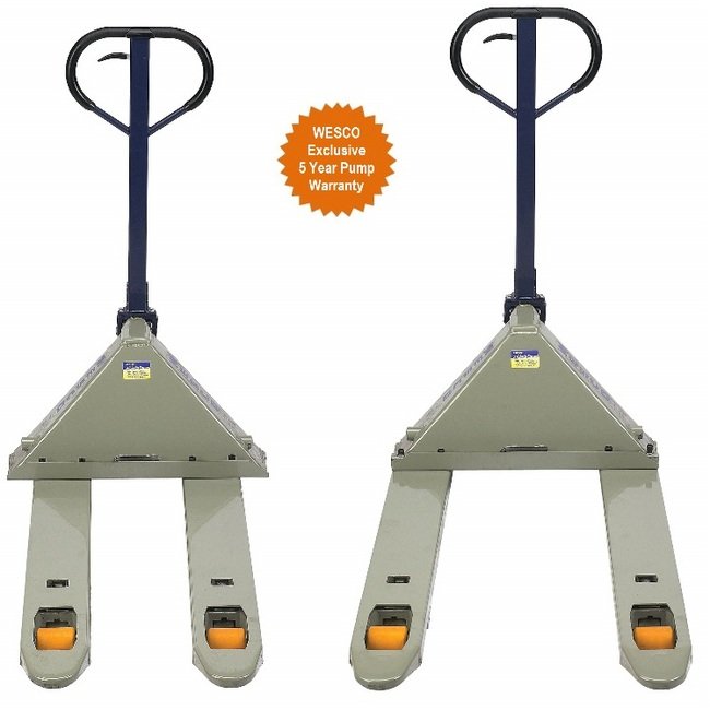 Adjustable Width Height-Adjustable Pallet Truck, 16-20 in - Image 1