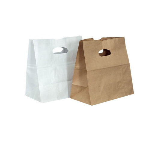 Durable 11'' Paper Material Handling Bag with Die-Cut Handle - Image 1