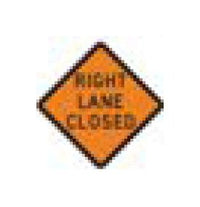 W-Series Black on Orange Warning Sign - 36 x 36 Inches