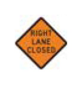 W-Series Black on Orange Warning Sign - 36 x 36 Inches - Image 1