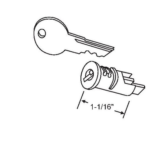 Strybuc 1-1/8 Inch Key Cylinder Lock for Patio Doors - Image 1