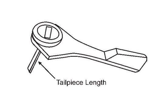 White Finish Patio Door Latch with Turn Lever and Tailpiece - Image 1
