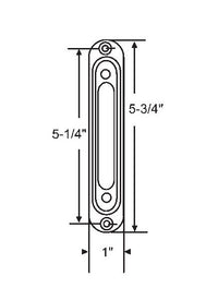 Strybuc Zinc Dichromate Patio Door Pocket Trim Plate Keeper Plate