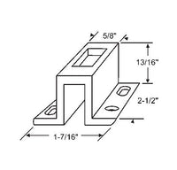 Almond Finish Patio Door Keeper Plate