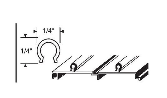 Stainless Steel 12ft Repair Track for Patio Doors - Image 1