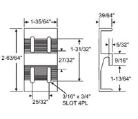 Strybuc Four Slot White Finish Keeper Plate