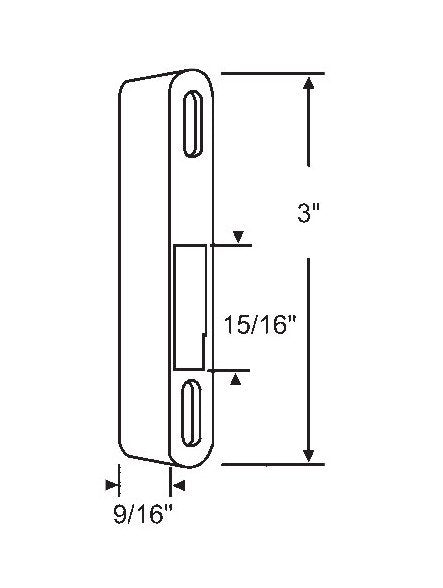 Strybuc Die Cast Keeper Plate 900-9169 for Sliding Patio Doors - Image 1