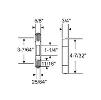 Yellow Chromate Plated Keeper Plate for Patio Doors