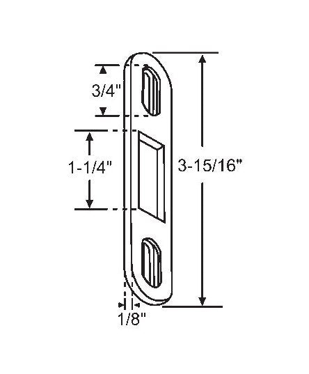 Stainless Steel Patio Door Keeper Plate - Image 1