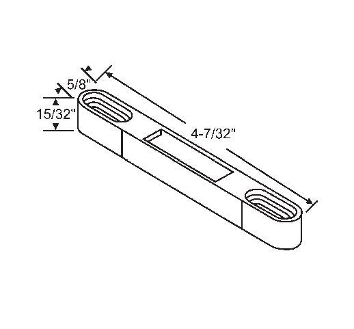 Peachtree Die Cast Keeper Plate - Patio Door Hardware - Image 1