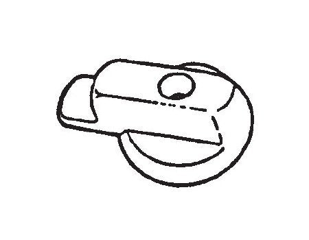 White Finish Patio Door Latch - Image 1