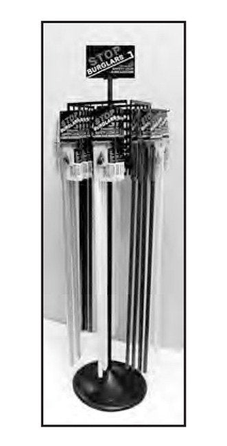 Charley-Bar Spinning Display Rack for Patio Door Safety Locks - Image 1