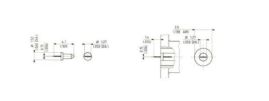 Gold-Plated Tab Contact Transition Pins for PC 3.5 Connectors - Pack of 10 - Image 1