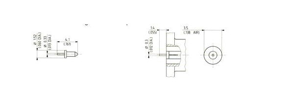 HUBER+SUHNER PC 3.5 Connector Transition Pins - Image 1