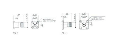 PC 3.5 Flange Mount Female Connectors with Interchangeable Transition Pins - Image 2
