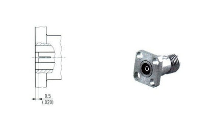 PC 3.5 Flange Mount Female Connectors with Interchangeable Transition Pins - Image 1