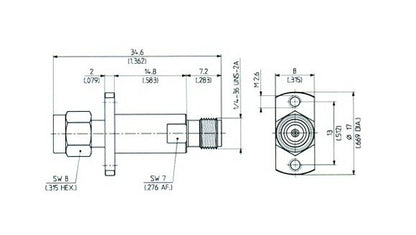 HUBER+SUHNER PC 3.5 Precision Panel Adaptors - Image 2
