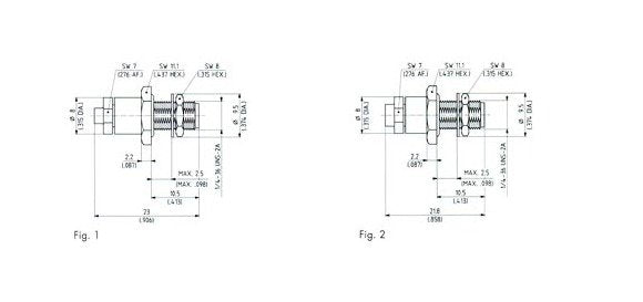 PC 3.5 Straight Bulkhead Cable Plugs (Female) - Image 2