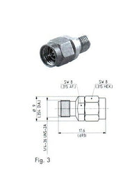 HUBER+SUHNER PC 3.5 Precision Subminiature Straight Adaptors Within-Series