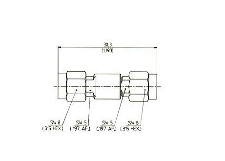 PC 3.5 Straight Calibration Adaptors - Male to Male - Image 2