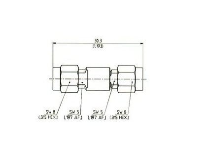 PC 3.5 Straight Calibration Adaptors - Male to Male - Image 2